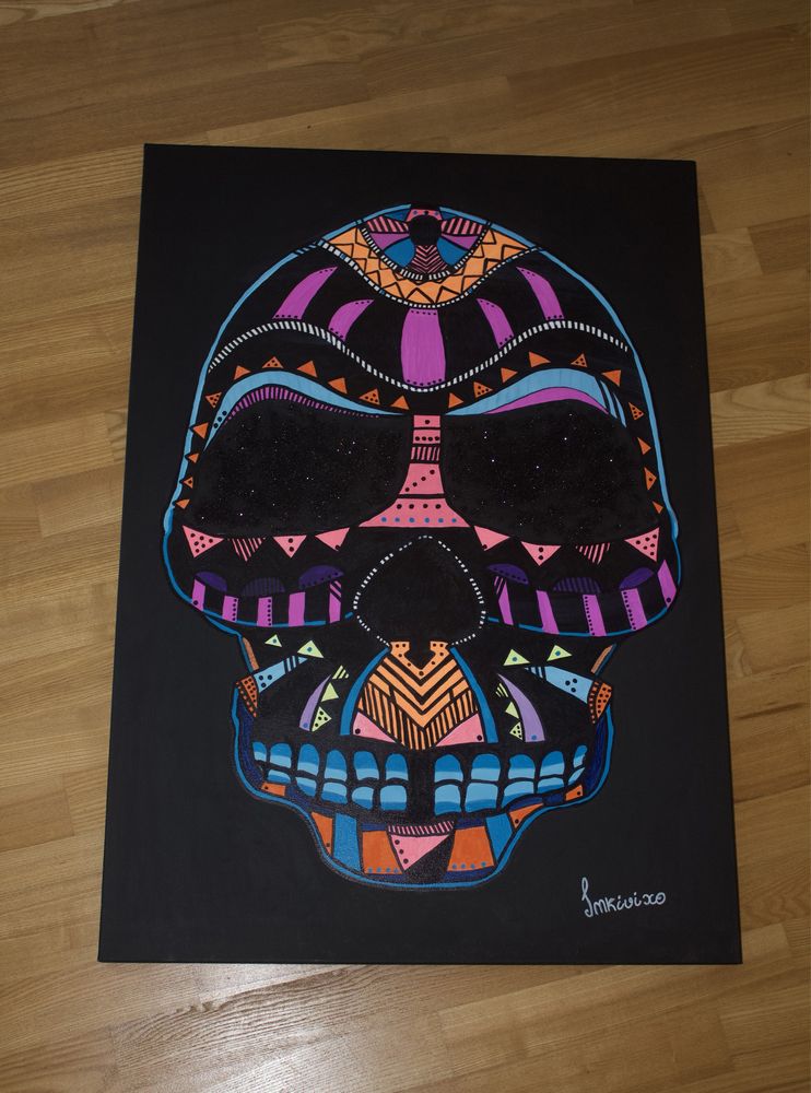 Painting: Art FACE SKELETON Imkivixo #4