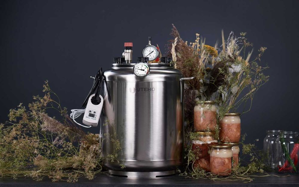 Розпродаж! Автоклав електричний нержавійка 16 банок нержавейка газовий