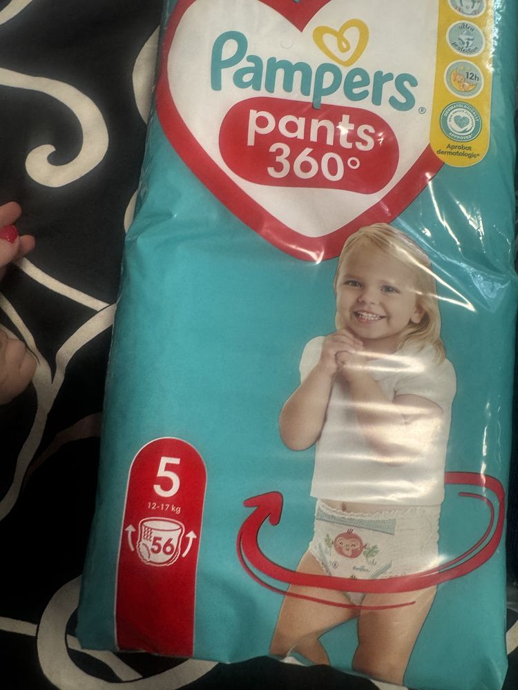 Pampers Pants 5 zestaw pieluch Pants 360+ Night +gratis