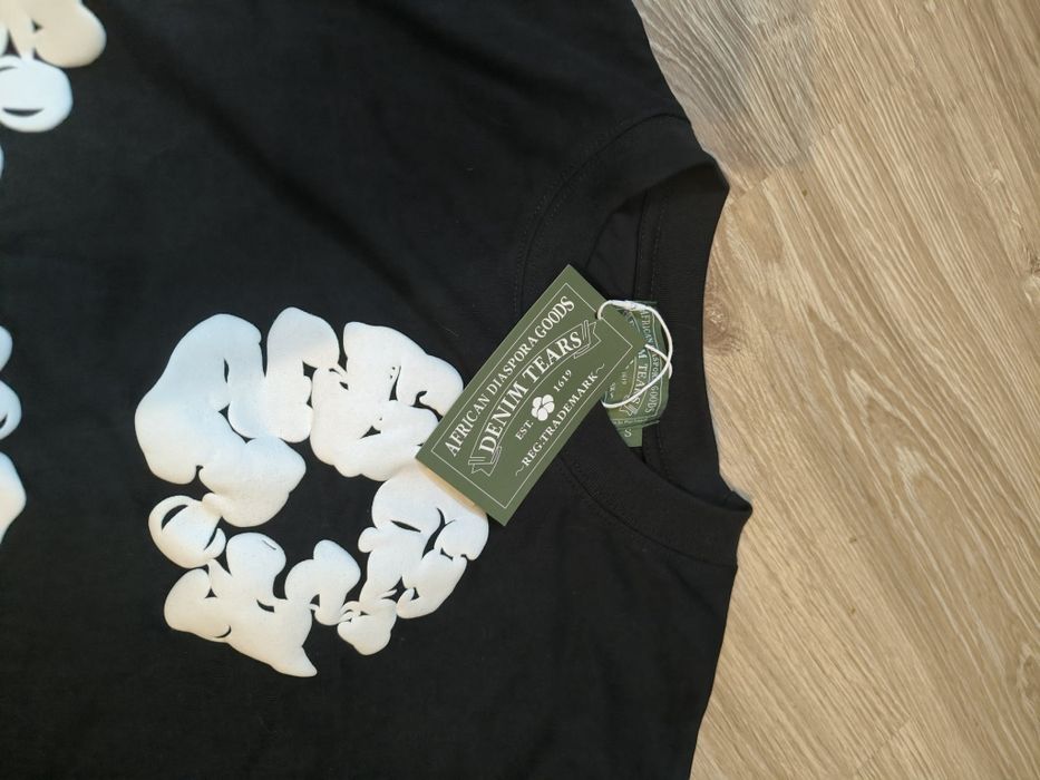 Komplet bawełna czarny denim tears