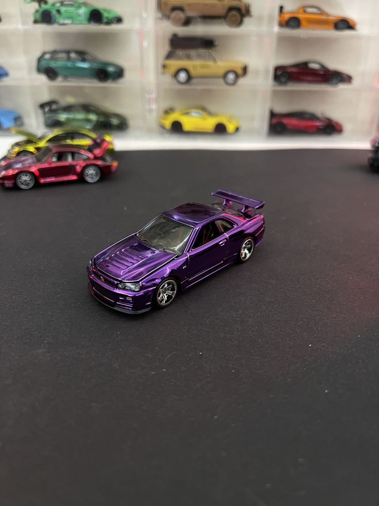 Hot wheels rlc nissan r34 fioletowy