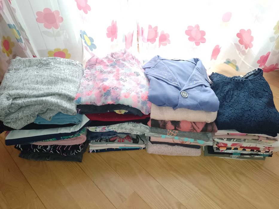 Paka zestaw ubrań 50 sztuk dziewczynka 152