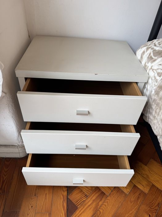 Mesas cabeceira, 3 gavetas