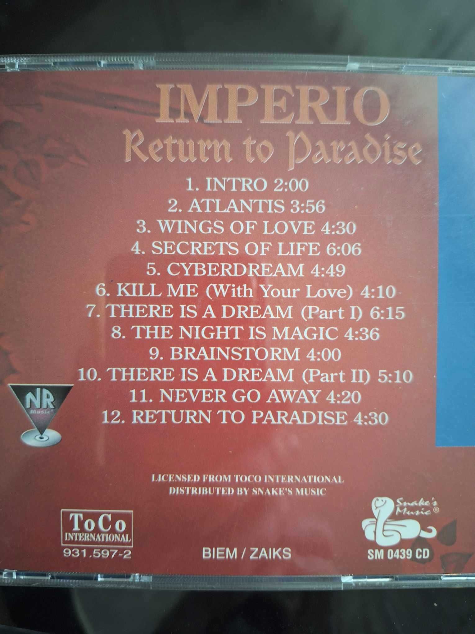 Pierwsze wydanie płyty Imperio - Return to Paradise - OKAZJA
