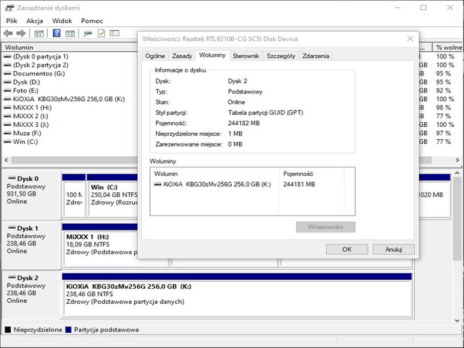SSD M2 PCie 256GB KioXia