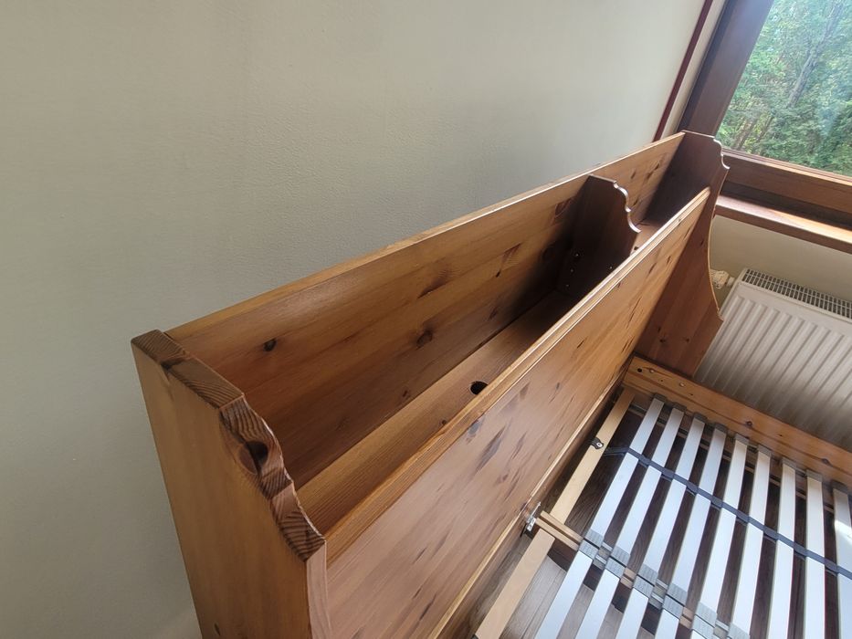 Łożko lite drewno IKEA LEKSVIK 140x200 cm