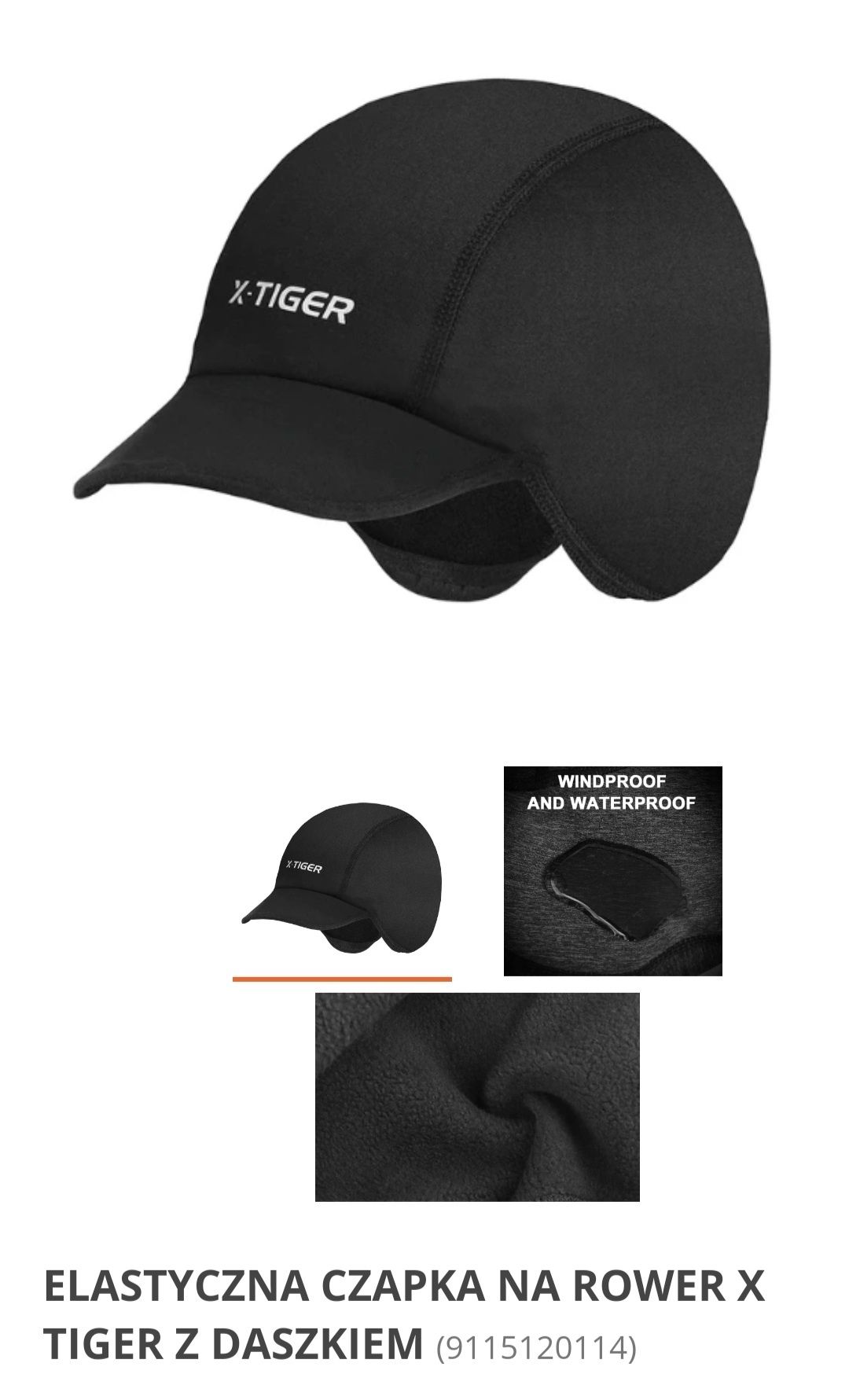 Ciepla czapka z daszkiem x-tiger ORGINAL NOWA