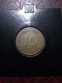 Moneta Niemcy RFN 10 pfennig 1949 J
