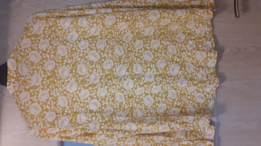 Koszula damska bluzka vintage oversize 38 40 M L bluzka miodowa kwiaty