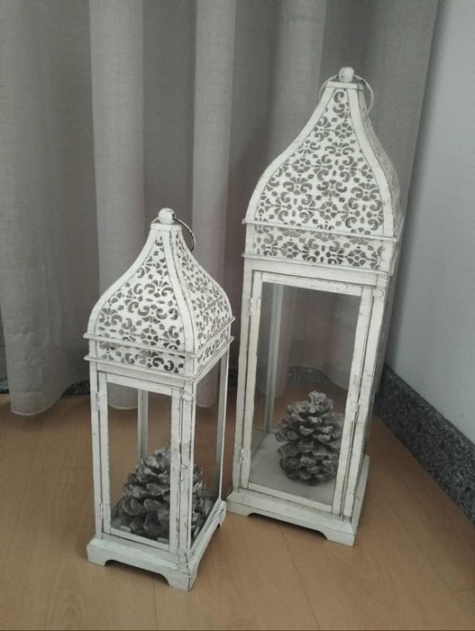 Castiçais bejes eslilo vintage