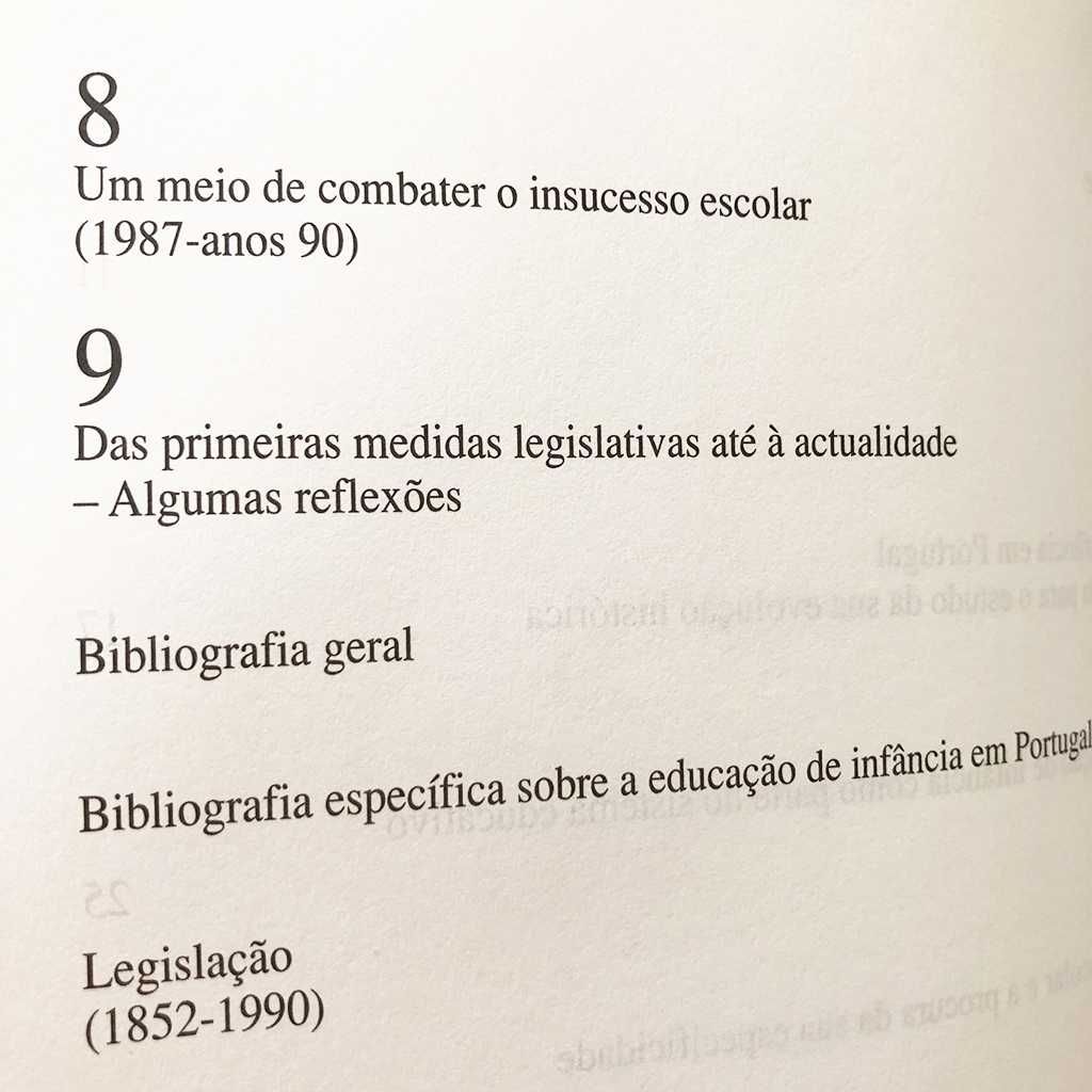 Para a  HISTÓRIA da EDUCAÇÃO de INFÂNCIA em PORTUGAL