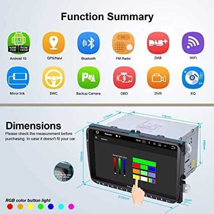 Rádio de carro Vanku Android EstéreoDouble Din Stereo