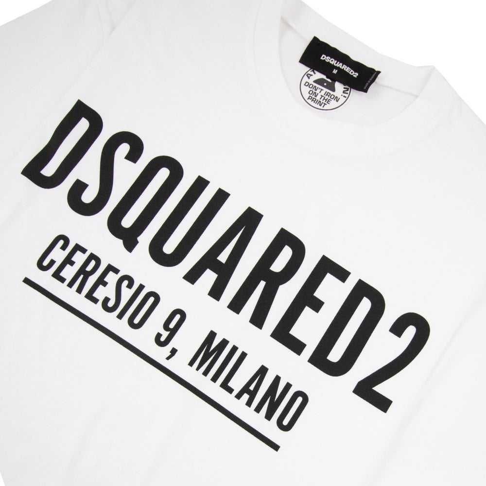 DSQUARED2 MILANO włoski t-shirt koszulka męska WHITE