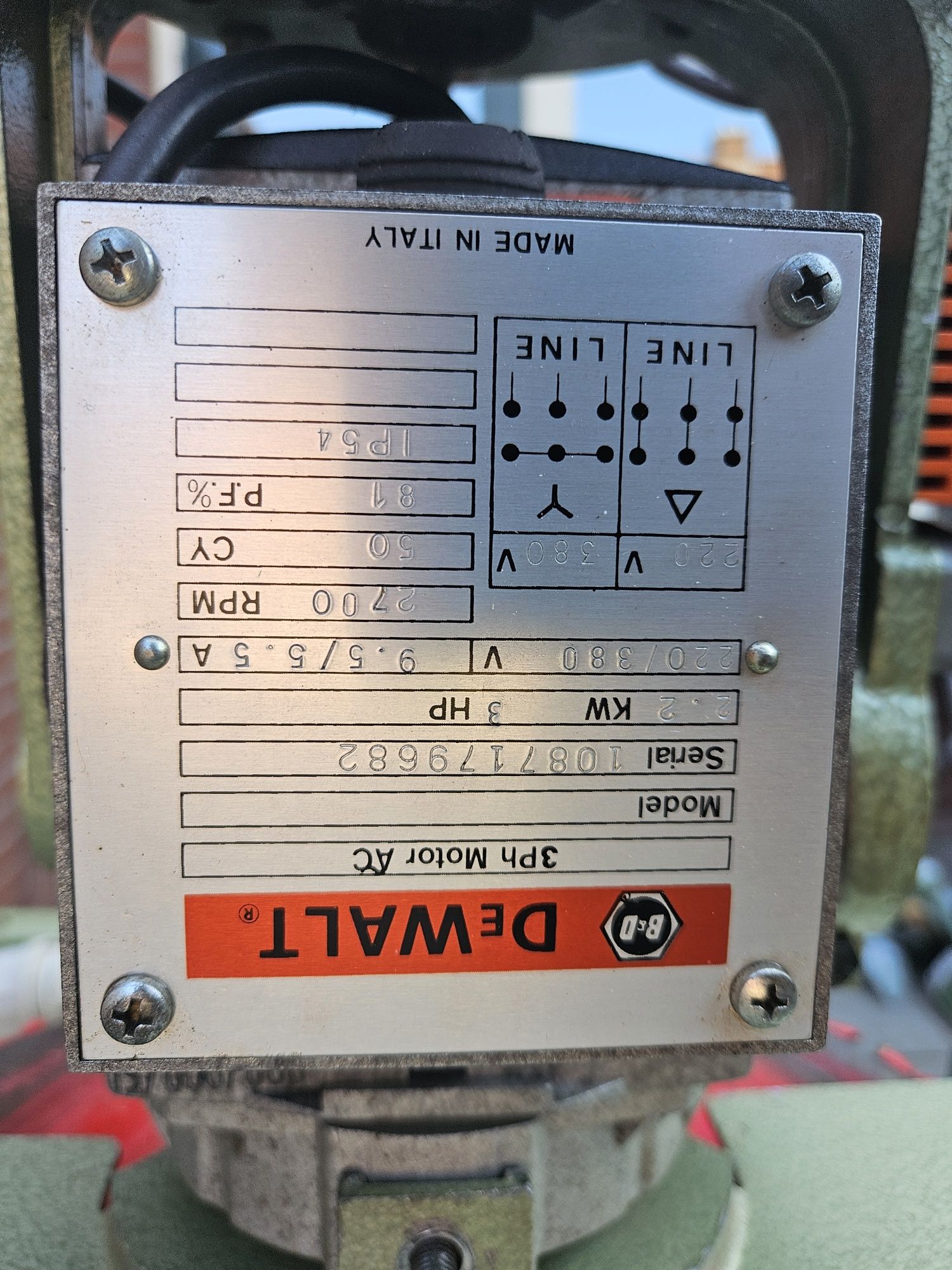 Dewalt dw 8103 piła radialna/ukośnica 380v/400v