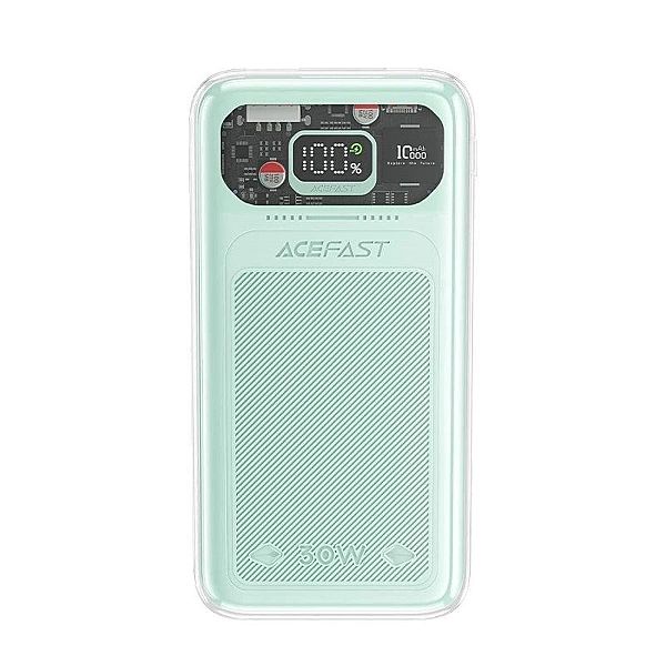 Acefast powerbank 10000mAh Sparkling Series szybkie ładowanie 30W ziel