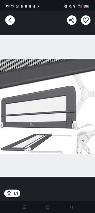 Barierka do łóżka dużego