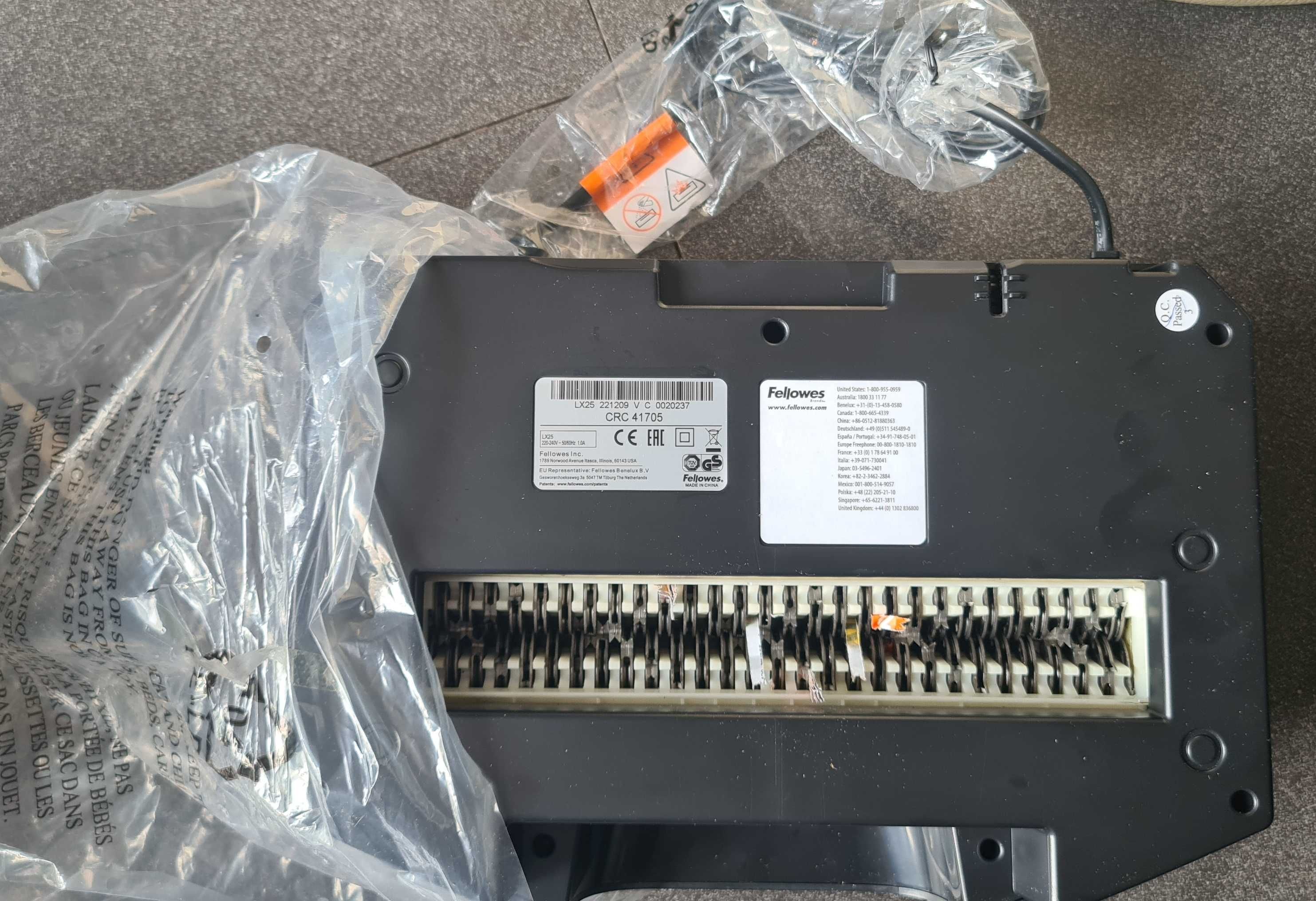 Niszczarka do papieru biurowa FELLOWES LX25