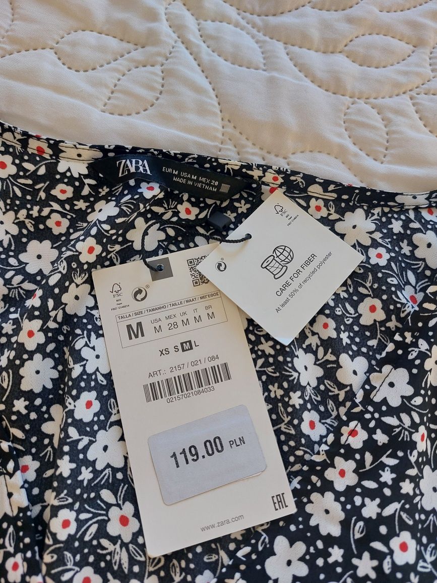 Сукня zara літня сукня квітковий принт S-M