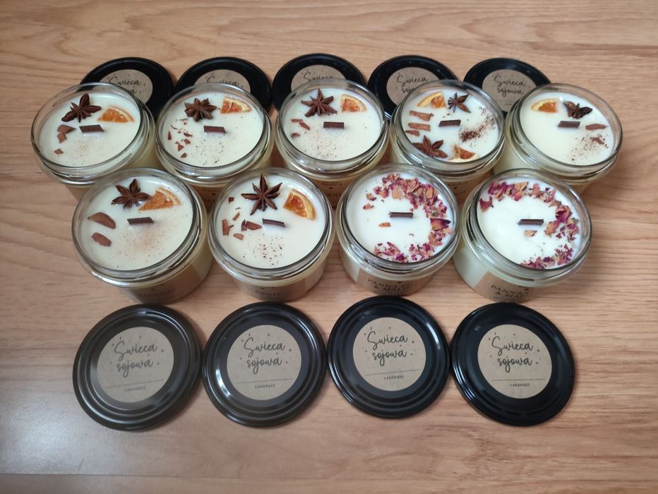 Świeczki sojowe 9 szt zapachowe handmade 235