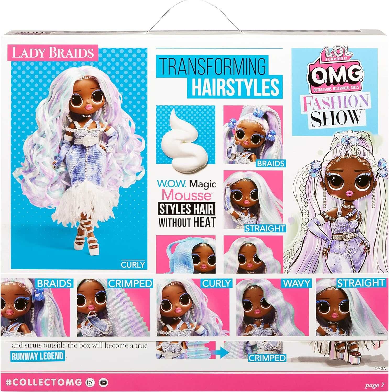 ЛОЛ ОМГ Модна зачіска Леді Брейдс LOL OMG Fashion Doll Lady Braids