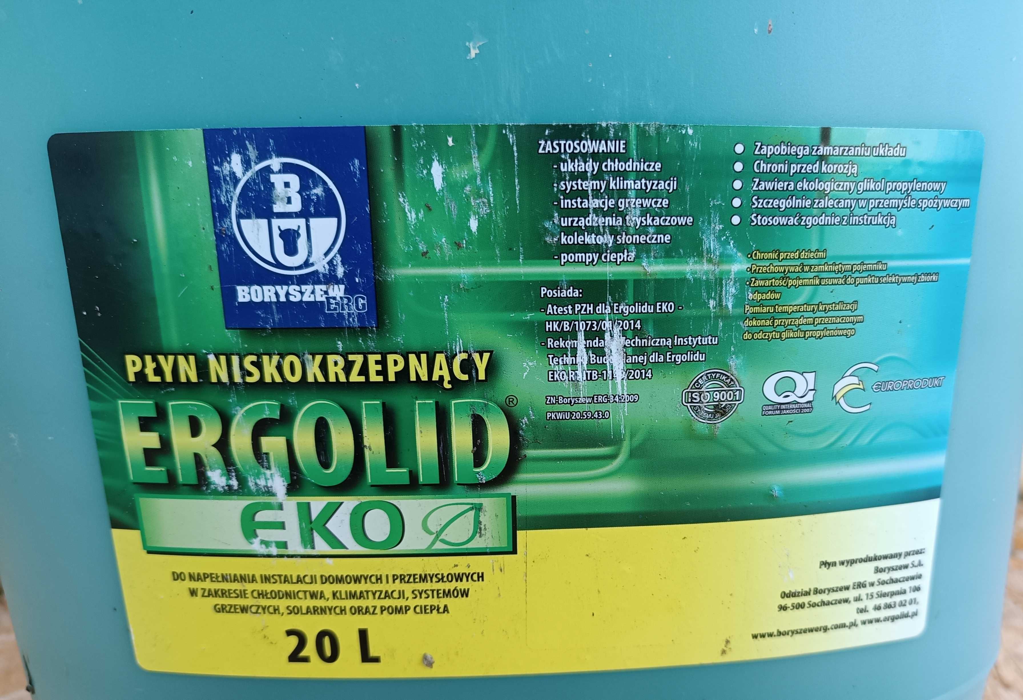 GLIKOL, ERGOLID EKO 20L płyn niskokrzepnący