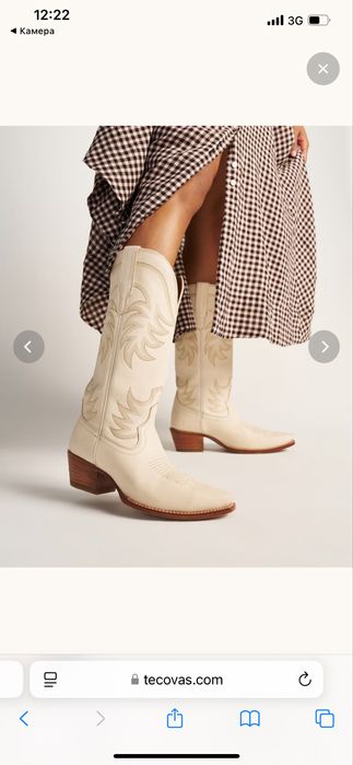 Продам кожаные козаки TECOVAS из США! Оригинал!