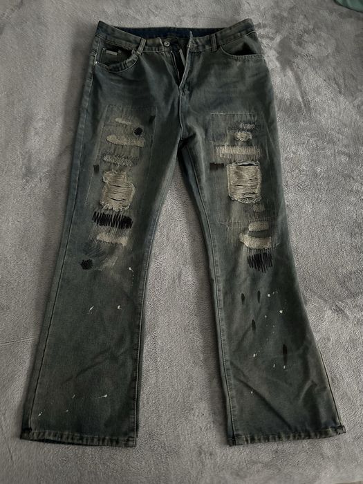 Серые Flared jeans