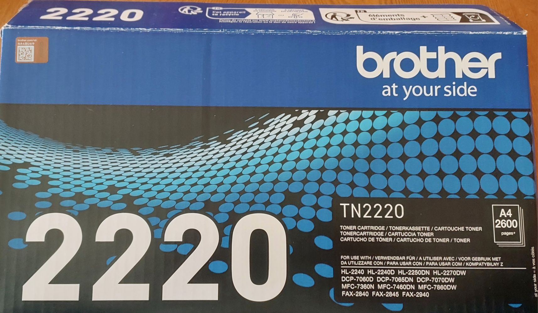 Toner preto TN-2220 novo em caixa,