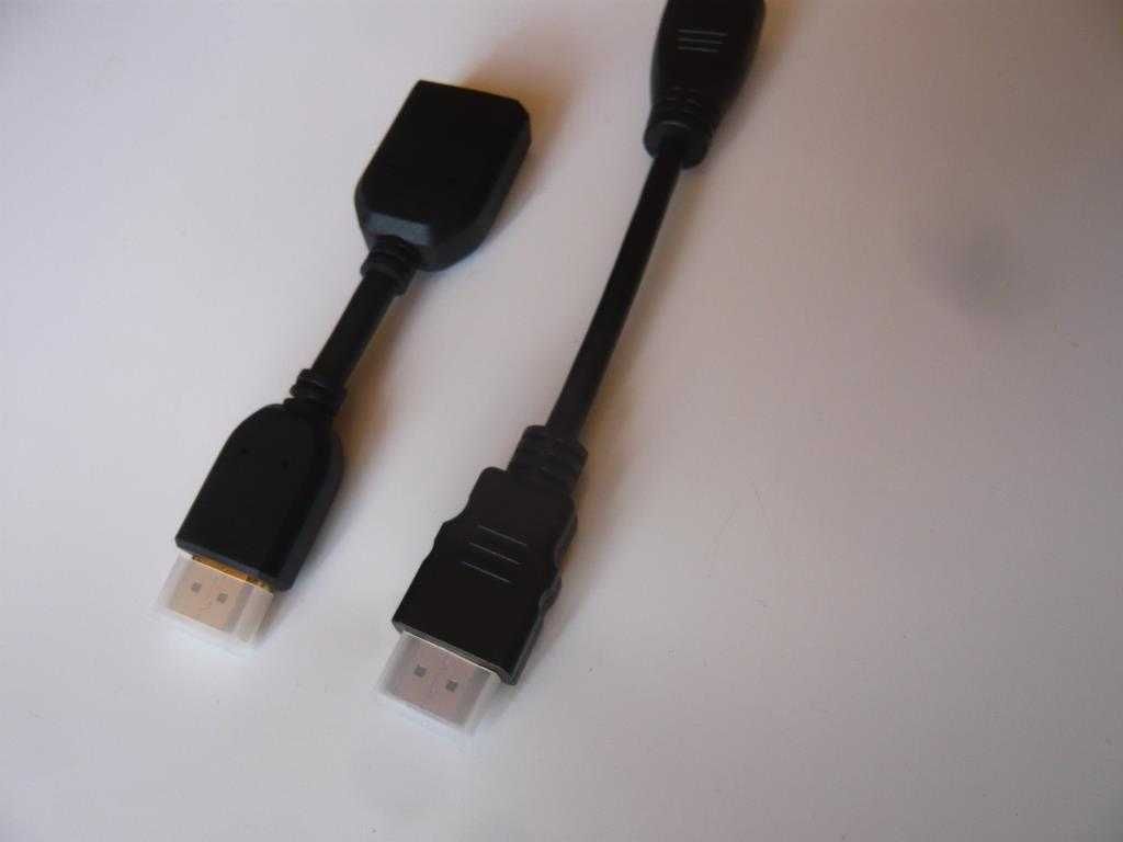 Adaptadores HDMI macho-fêmea (11 e 15 cm)