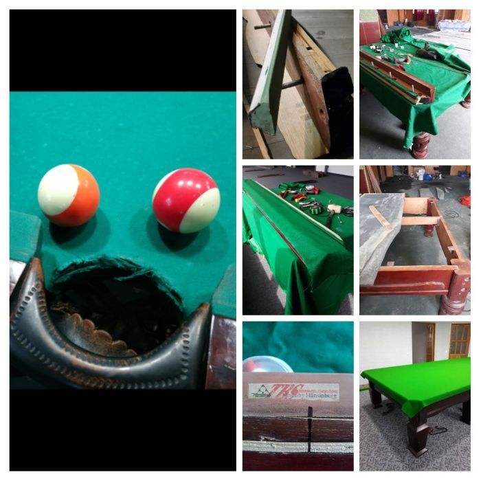 Ремонт,монтаж,розборка та перетяжка більярдних столів,реставрація