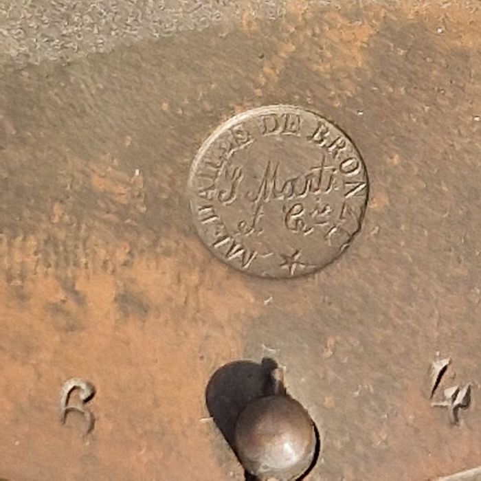 Stary Zegar Kominkowy (Marmur-Brąz)