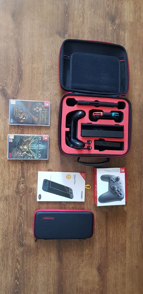 Nintendo Switch v2 gwarancja + torba, pad, gra