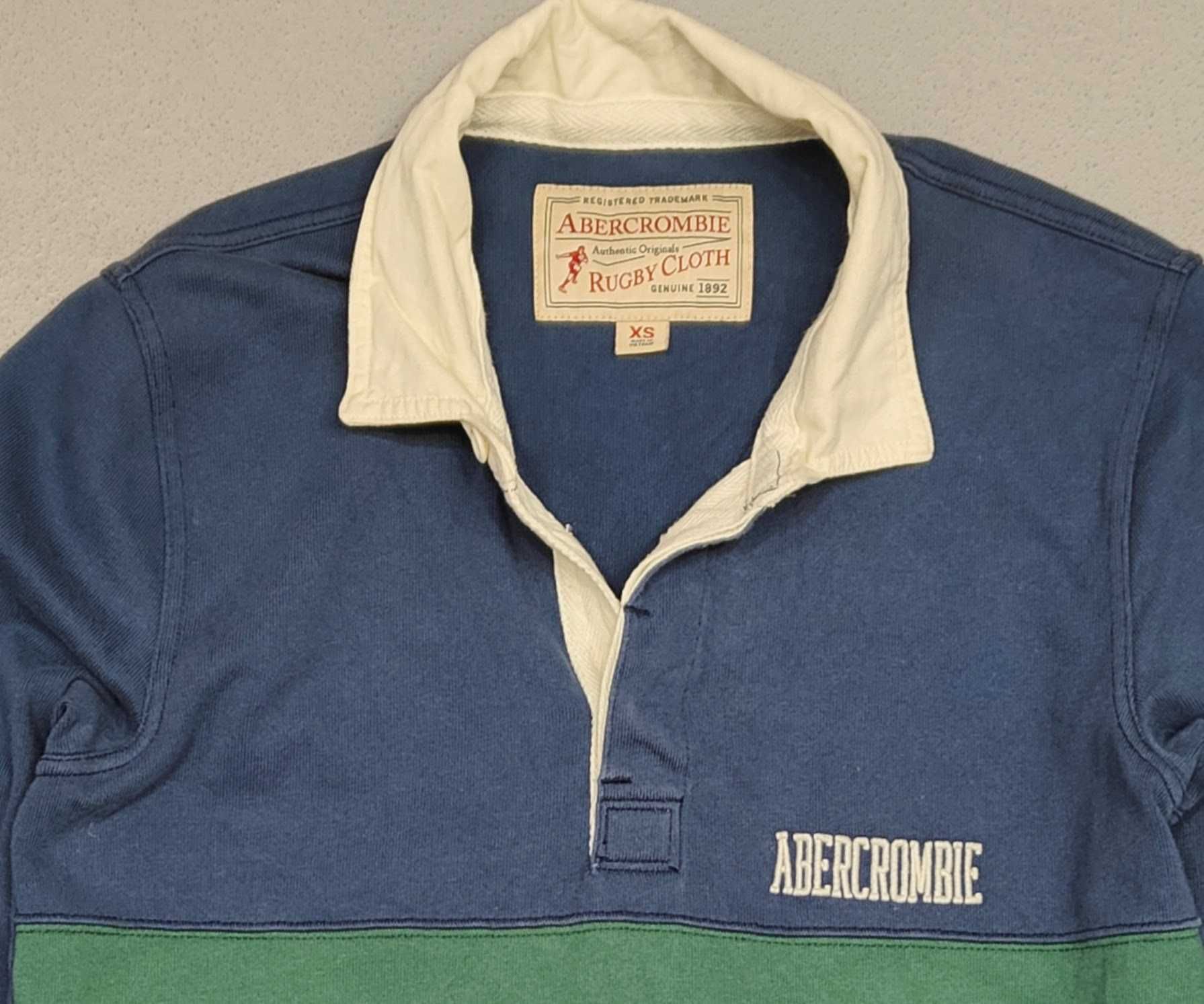 Wr) ABERCROMBIE & FITCH męska bluza polo Roz.S