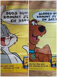Plakat vintage 2000 Królik Bugs Bunny Scooby-Doo Scooby Doo kreskówka