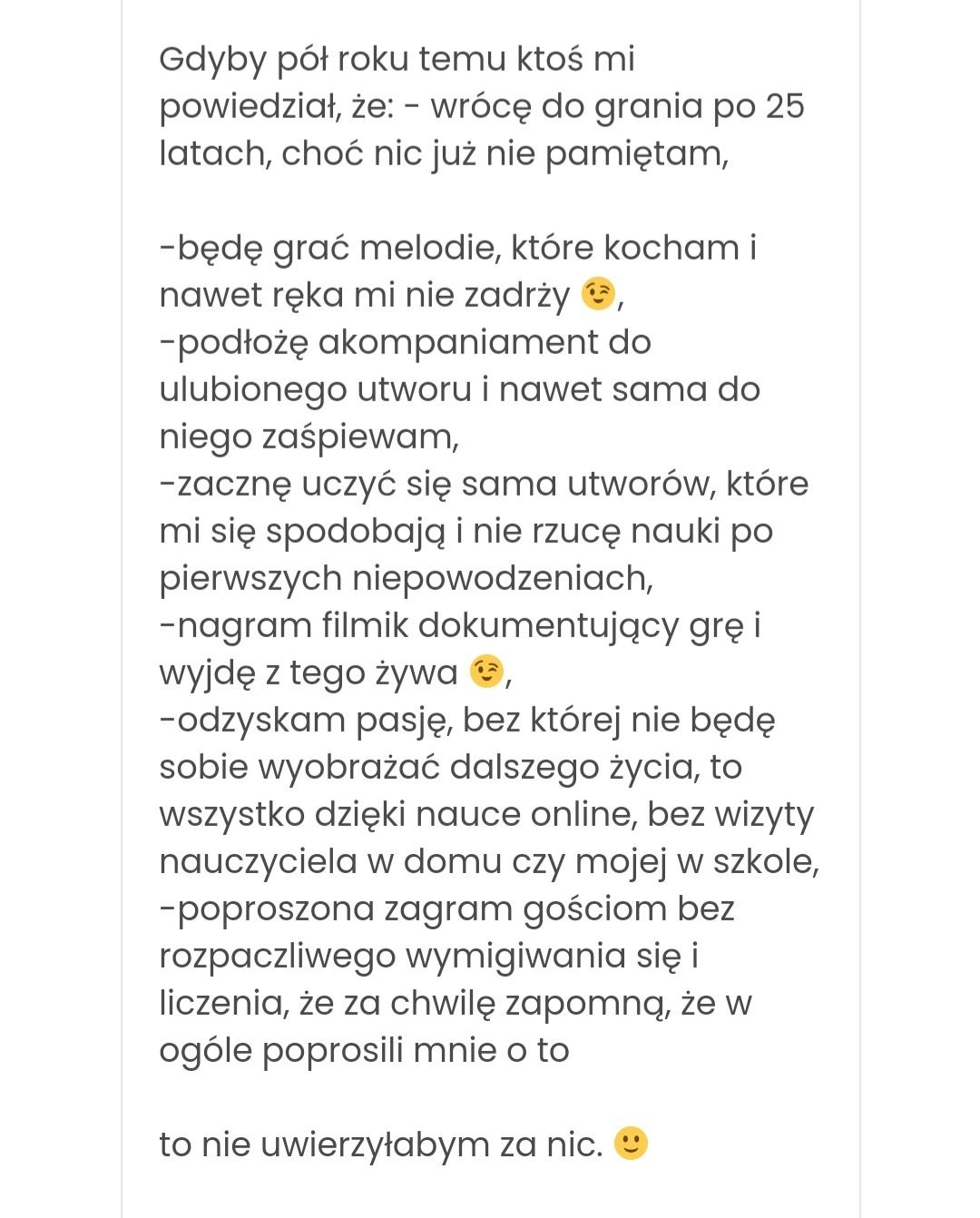 Nauka gry na fortepianie, keyboardzie lub klarnecie