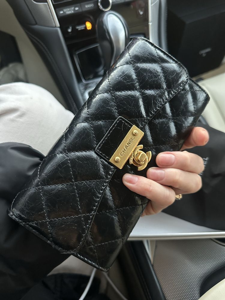 Женский кожаный кошелек chanel шанель