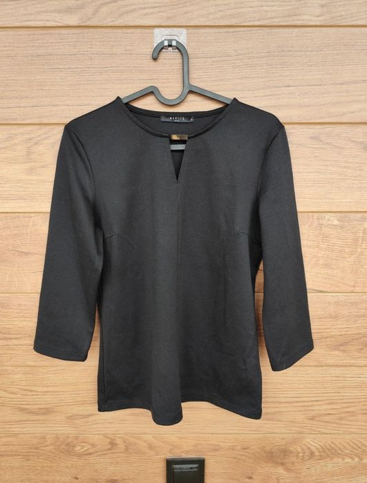 Bluzka damska czarna elegancka 3/4 rękaw Mohito, S