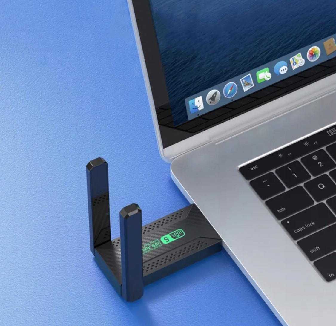 KARTA SIECIOWA wifi dual band usb adapter 2x antelna wlan1200 mbps hit