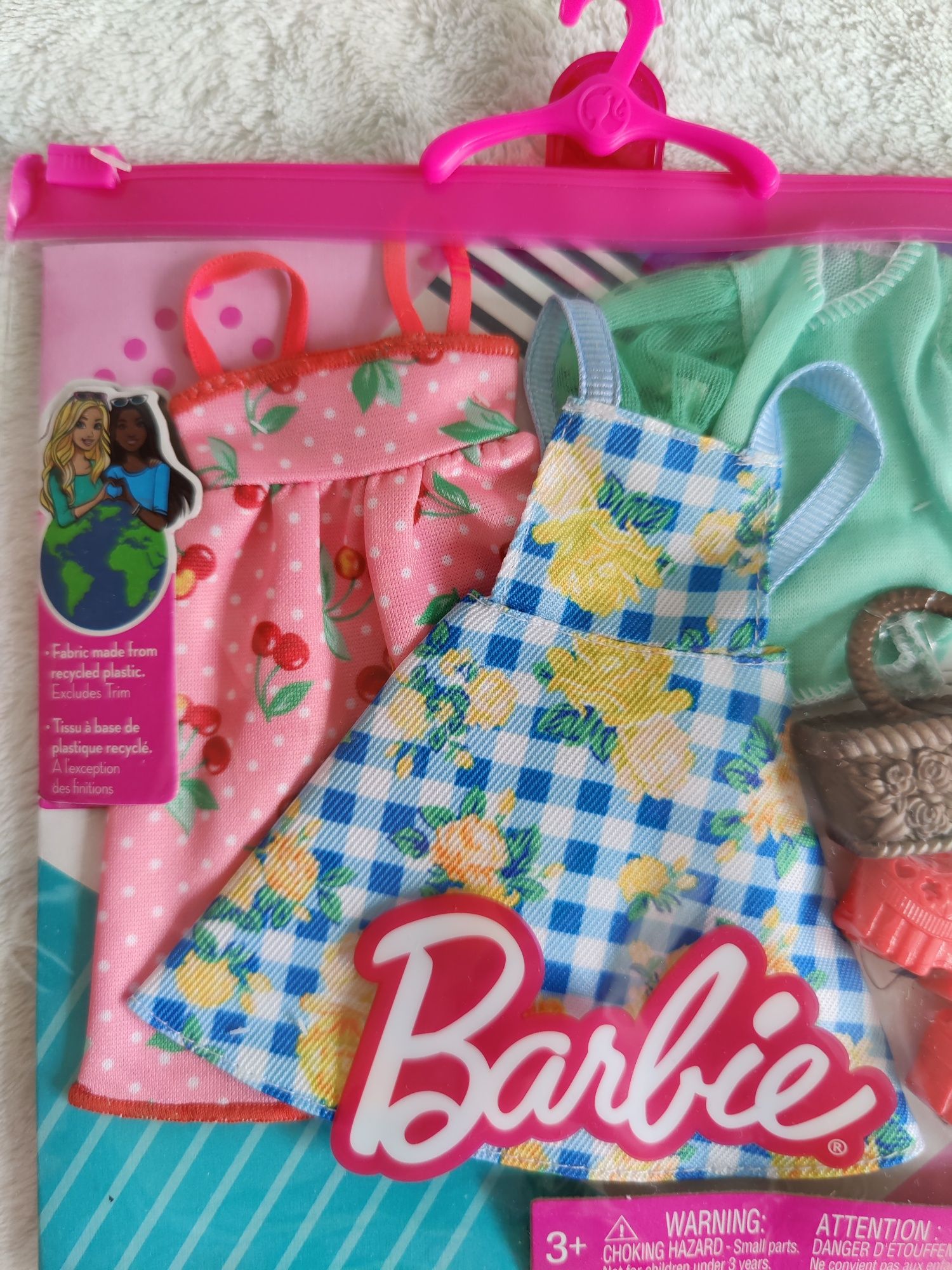Nowe ubranka i akcesoria dla lalki Barbie sukienki bluzka buty torebka