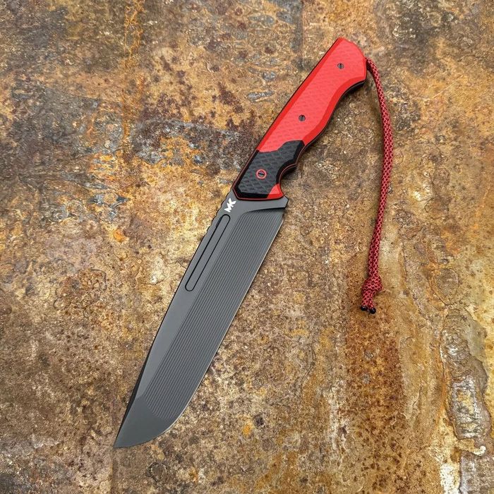Nóż MK Knives & Tools Crowbar Postapo Daredevil Elmax Red/Black Carbon