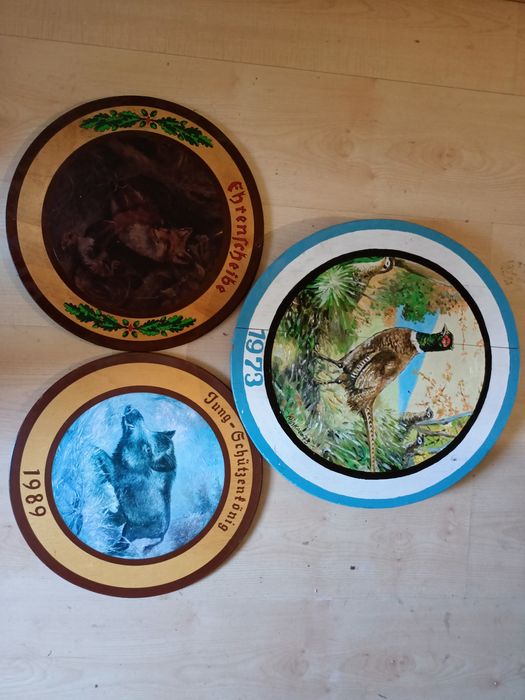 obrazy na drewnie motywy myśliwskie