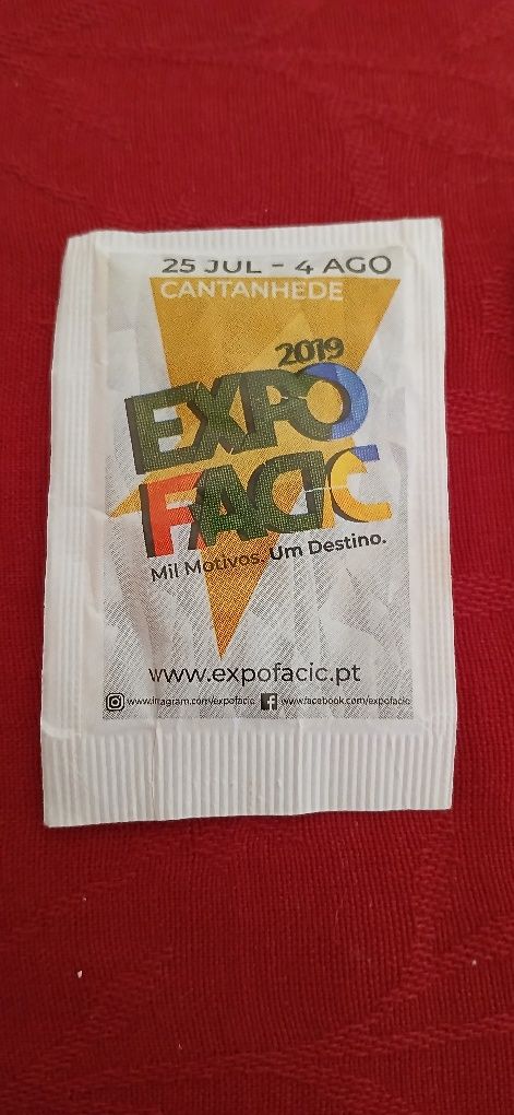 Pacotes de açúcar Expofacic