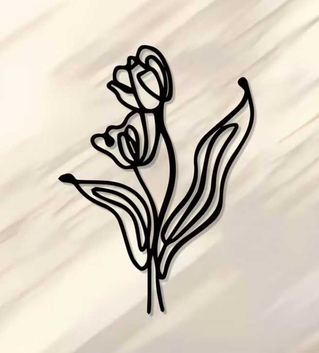 Nowa metalowa dekoracja kwiaty