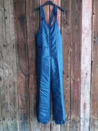 Spodnie narciarskie niebieskie M 38 made in Italy kombinezon szelki