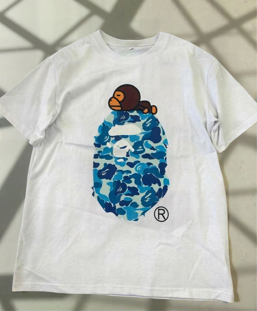 Мужские футболки BAPE A Bathing APE  Baby Milo Camo унисекс Бейп