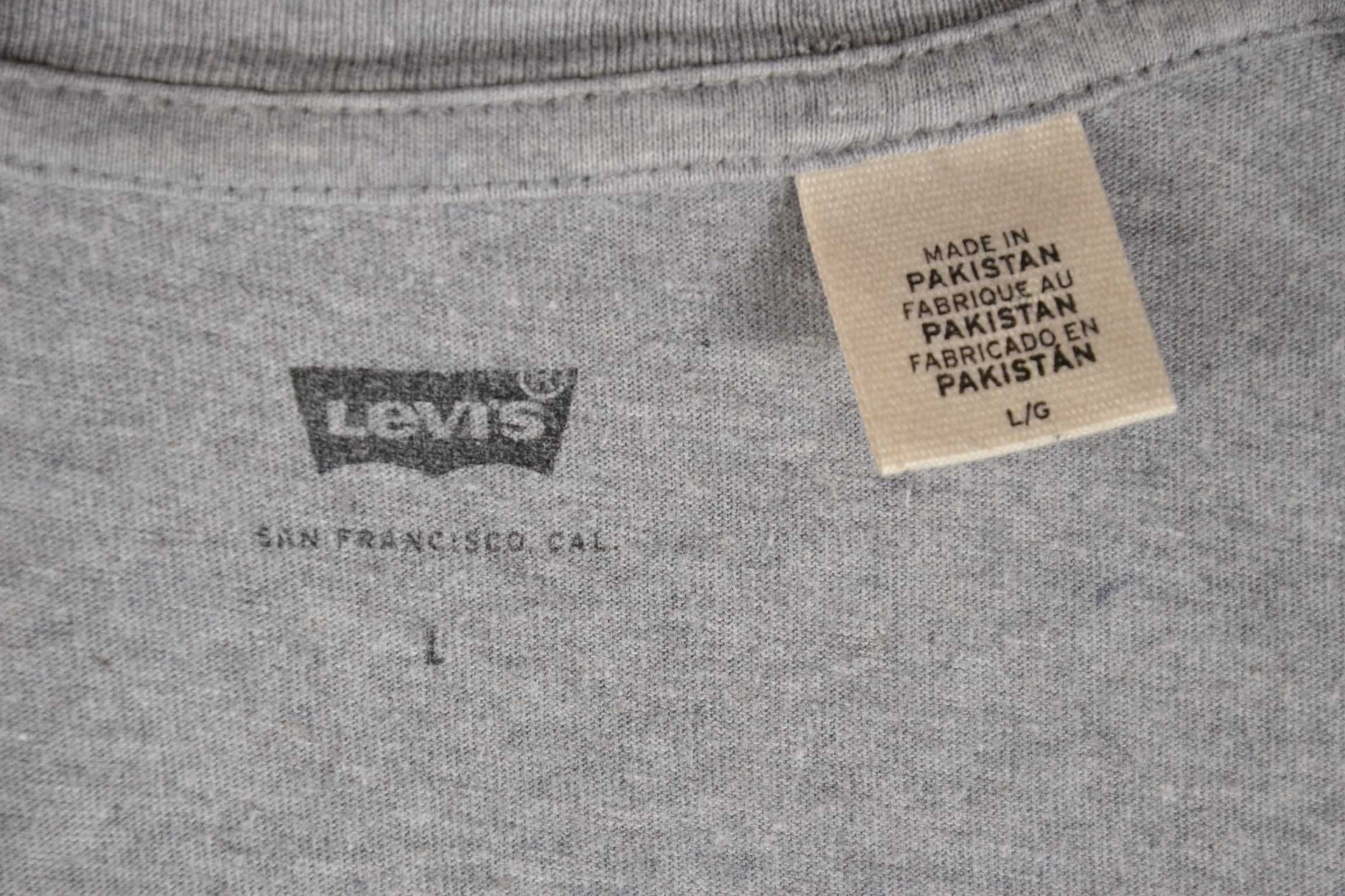 LEVIS Koszulka Męska T-shirt L Oryginalna Bawełna Super Stan