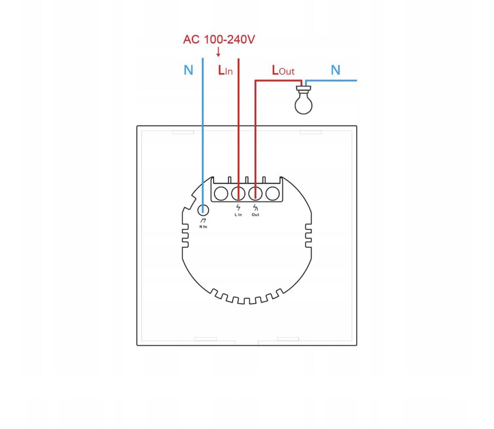 Włącznik światła dotykowy LED WIFI WS-EU-1C