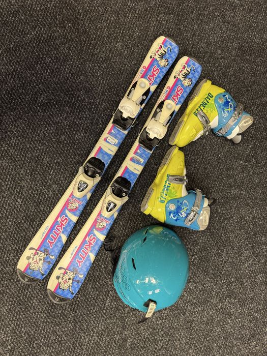 Zestaw Narty Junior TecnoPro 90cm + Buty Dalbello 20cm + Kask Bolle