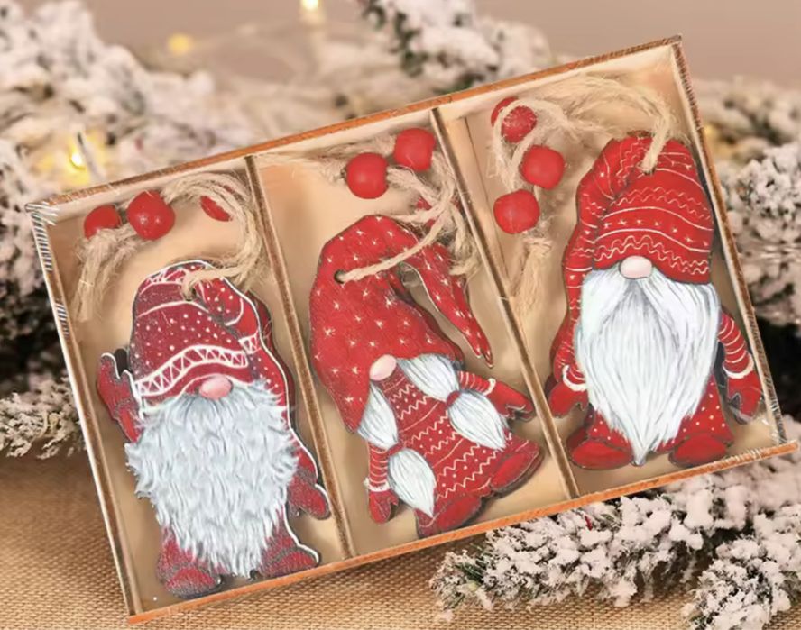 Набір дерев‘яних іграшок на ялинку