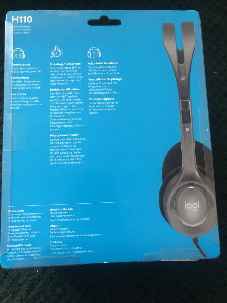 Słuchawki z mikrofonem Logitech